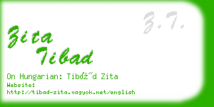 zita tibad business card